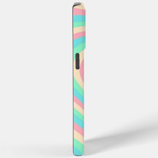 Pastel Blue Rainbow Hypnotic Heart Love Patroon Case-Mate iPhone Case (Achterkant / Rechts)