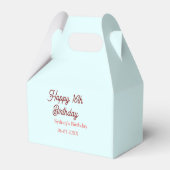 Pastel blue red happy 16th birthday name date eleg bedankdoosjes (Achterkant)