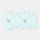 Pastel blue red happy 16th birthday name date eleg bedankdoosjes (Uitgevouwen)