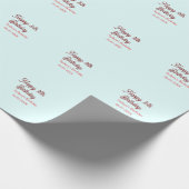 Pastel blue red happy 16th birthday name date eleg cadeaupapier (Hoek)