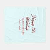 Pastel blue red happy 16th birthday name date eleg fleece deken (Voorkant (Horizontaal))