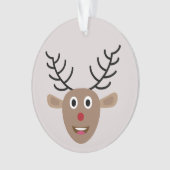 Pastel Blue Reindeer Love Joy Festive Kerstmis Ornament (voorkant)