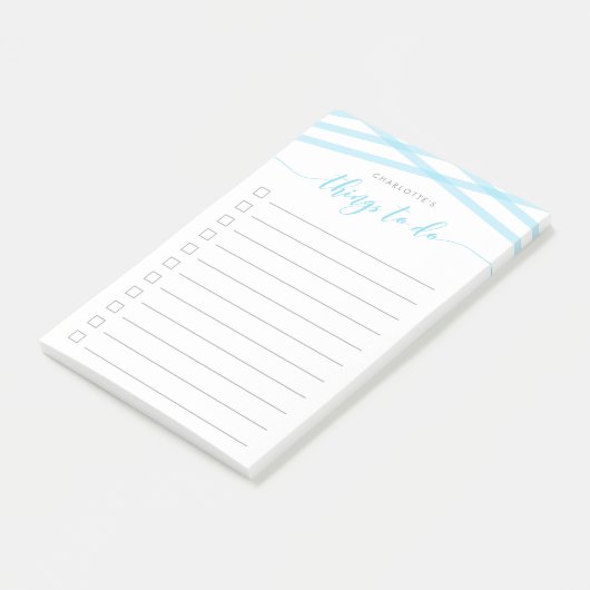 Pastel Blue Relax Script Wat te doen lijst Post-it® Notes (Schuin)