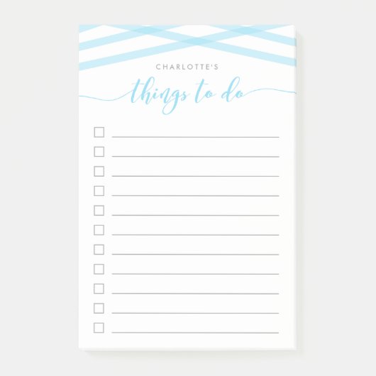 Pastel Blue Relax Script Wat te doen lijst Post-it® Notes (Voorkant)