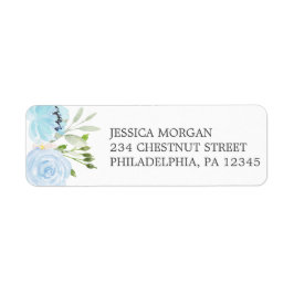 Pastel Blue Return-adreslabel Etiket
