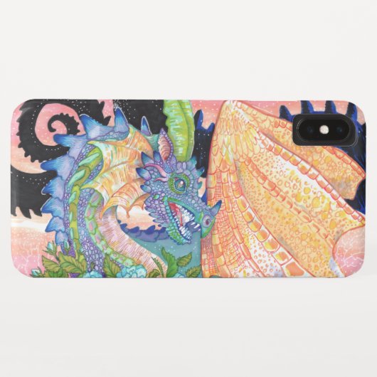 Pastel Blue Roos Dragon Case-Mate iPhone Case (Achterkant (horizontaal))