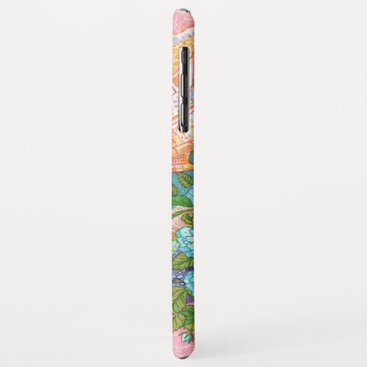 Pastel Blue Roos Dragon Case-Mate iPhone Case (Achterkant/links)