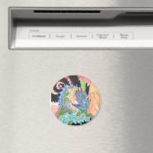 Pastel Blue Roos Dragon Magneet (Insitu (Vaatwasser))