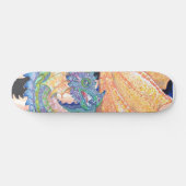 Pastel Blue Roos Dragon Persoonlijk Skateboard (Horizontaal)
