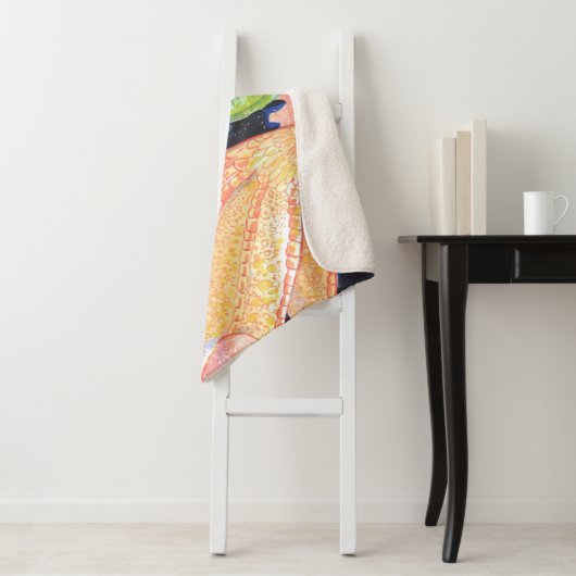 Pastel Blue Roos Dragon Sherpa Deken (In situ)