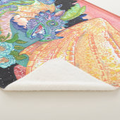 Pastel Blue Roos Dragon Sherpa Deken (3/4)