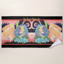 Pastel Blue Roos Dragon Strandlaken