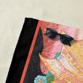 Pastel Blue Roos Dragon Strandlaken (In situ)