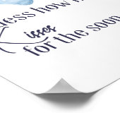 Pastel Blue Roos Floral raad hoeveel kisses er spe Poster (Hoek)