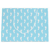 PASTEL BLUE ROWS OF BABY FEET GROOT CADEAUZAKJE (Voorkant)