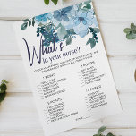 Pastel Blue Rozen Floral Game Whit in je tas Flyer<br><div class="desc">Wat zit er in je paarse vrijgezellenfeest spel? Pastelblauw waterverf floreel collectie van met de hand geverfde wilde rozen. Overeenkomende objecten om je collectie te voltooien zijn beschikbaar in onze Zazzle winkel!</div>