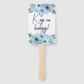 Pastel Blue Rozen zeggen ja tegen de uitgang Handwaaier (Achterkant)