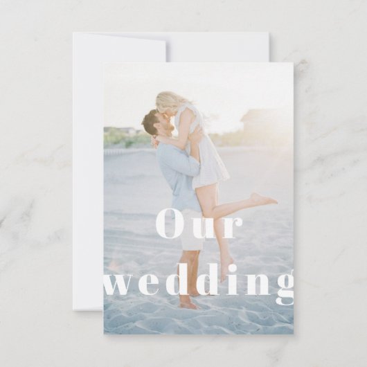 Pastel Blue RSVP-kaart met QR-code &  (Achterkant)