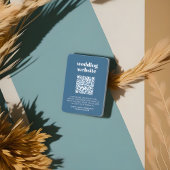 Pastel Blue RSVP-kaart met QR-code &