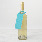 Pastel Blue Seashell Silhouette Diagonal Lines Art Flessenhanger (Schuin)