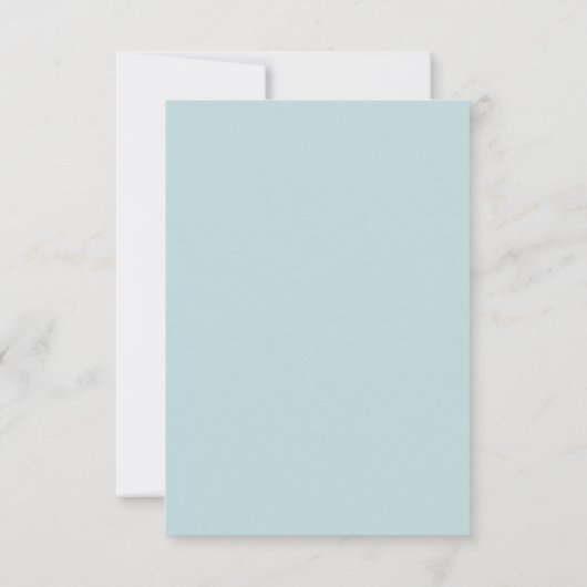 Pastel Blue Simple modern Kaart (Achterkant)