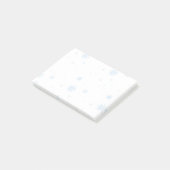 Pastel Blue Snowflake Post-it Notes (Schuin)