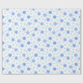 Pastel Blue Snowflakes in diverse vormen Elegant Cadeaupapier (Vlak)