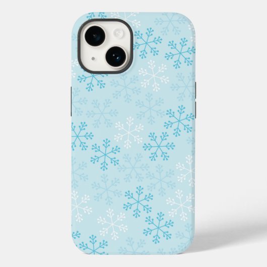  Pastel Blue Snowflakes telefoontas Case-Mate iPhone Case (Achterkant)
