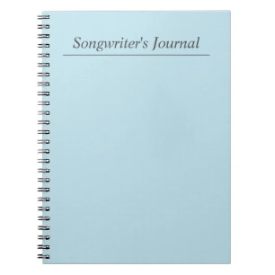 Pastel Blue Songwriter Journal Notitieboek