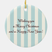 Pastel Blue Stripe Cute Baby Koala Kinder kerst Keramisch Ornament (Achterkant)