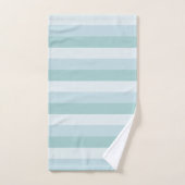 Pastel Blue Striped Modern Elegant Sjabloon Bad Handdoek (Handdoek)