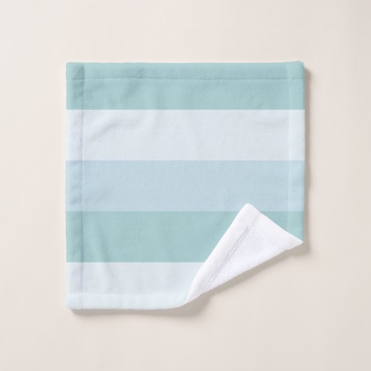 Pastel Blue Striped Modern Elegant Sjabloon Bad Handdoek (Wasdoekje)
