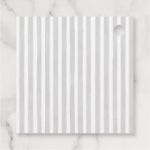 Pastel Blue Stripes Baby Carriage Baby shower Bedankjes Labels (Achterkant)