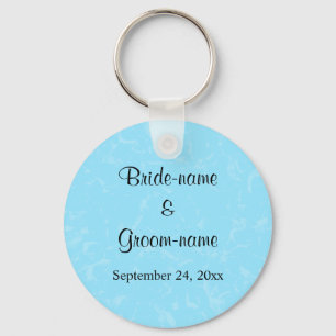 Pastel Blue Subtle Abstract Background Wedding Sleutelhanger