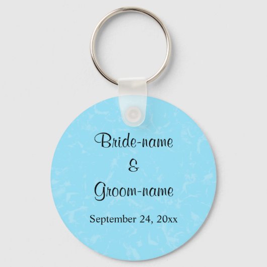 Pastel Blue Subtle Abstract Background Wedding Sleutelhanger (Voorkant)