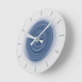 Pastel Blue Swirl Ronde Klok (Hoek)