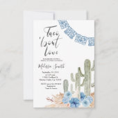 Pastel Blue Taco 'bout Love Bridal Shower Floral Kaart (Voorkant)
