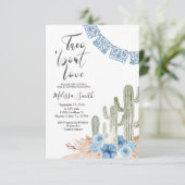Pastel Blue Taco 'bout Love Bridal Shower Floral Kaart (Staand voorkant)
