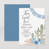 Pastel Blue Taco 'bout Love Bridal Shower Floral Kaart (Voorkant / Achterkant)