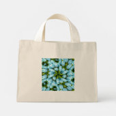 Pastel Blue Tulip Patroon Mini Tote Bag (Achterkant)