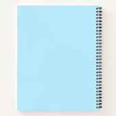Pastel Blue Unicorn Rainbow Personalized Notitieboek (Achterkant)
