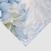 Pastel Blue Victorian Florals & White Wolf Head  Tissuepapier (Detail)