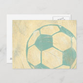 Pastel Blue-Voetbal van Chariklia Zarris Briefkaart (Voorkant / Achterkant)