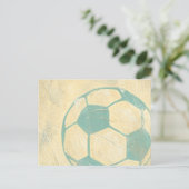 Pastel Blue-Voetbal van Chariklia Zarris Briefkaart (Staand voorkant)
