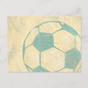 Pastel Blue-Voetbal van Chariklia Zarris Briefkaart