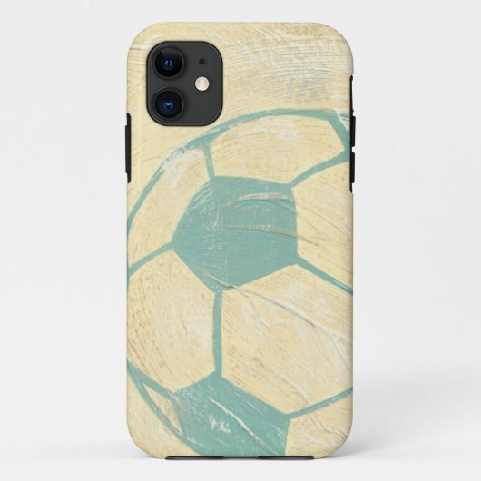 Pastel Blue Voetbal van Chariklia Zarris Case-Mate iPhone Case (Achterkant)