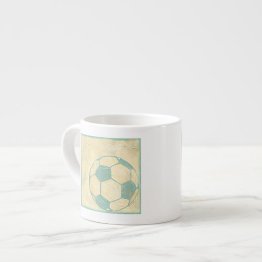 Pastel Blue Voetbal van Chariklia Zarris Espresso Kop (Links)