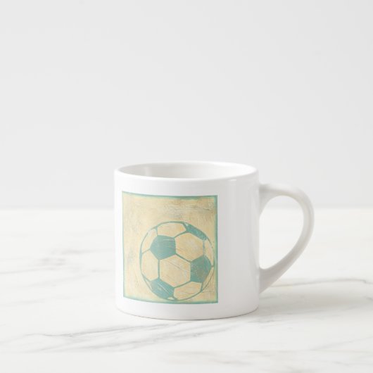 Pastel Blue Voetbal van Chariklia Zarris Espresso Kop (Rechts)