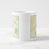 Pastel Blue Voetbal van Chariklia Zarris Grote Koffiekop (Voorkant)