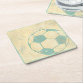 Pastel Blue Voetbal van Chariklia Zarris Kartonnen Onderzetters (Schuin)